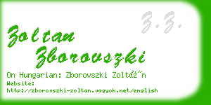 zoltan zborovszki business card